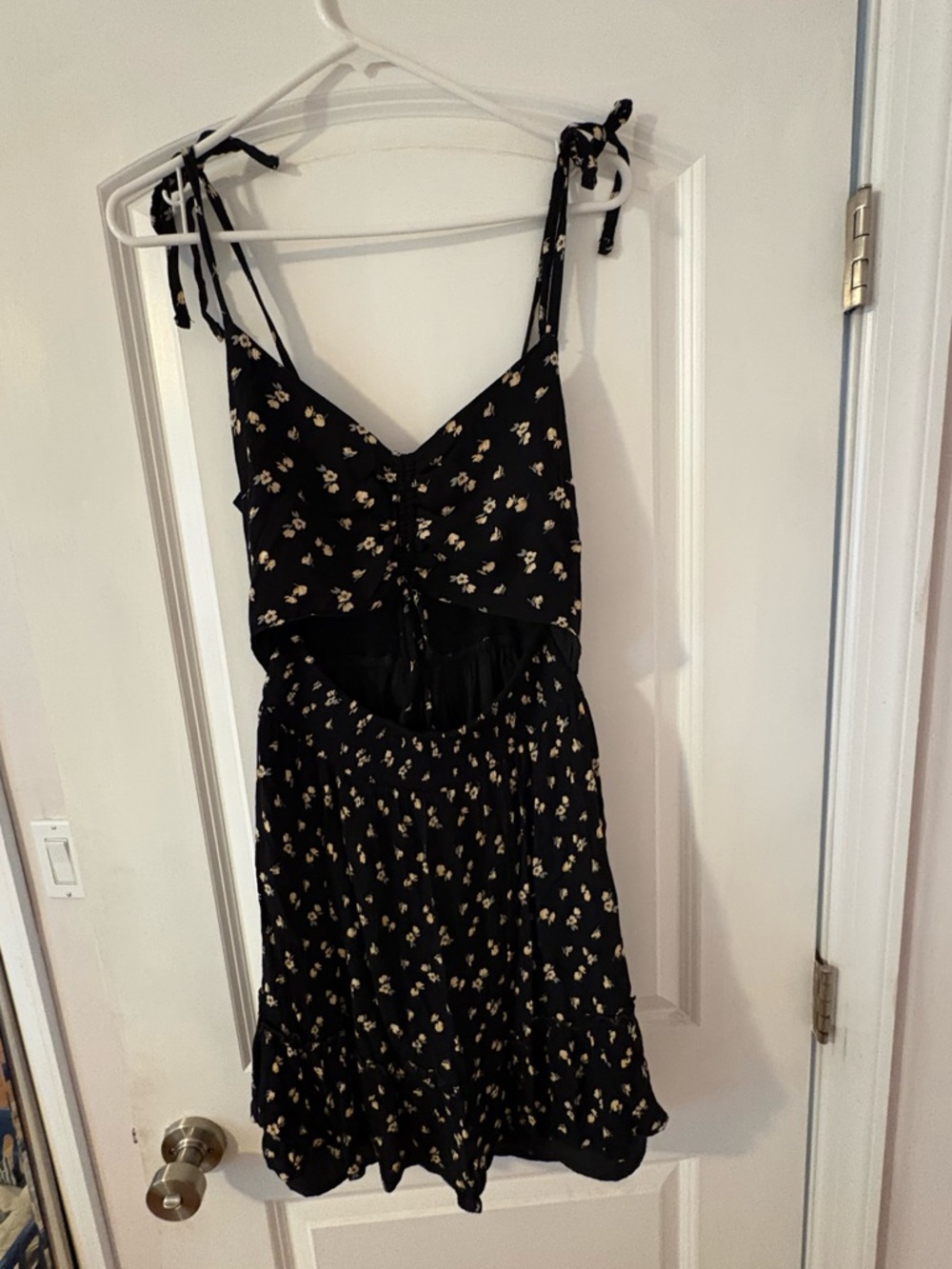 Hollister Black Mini Dress with Floral Print